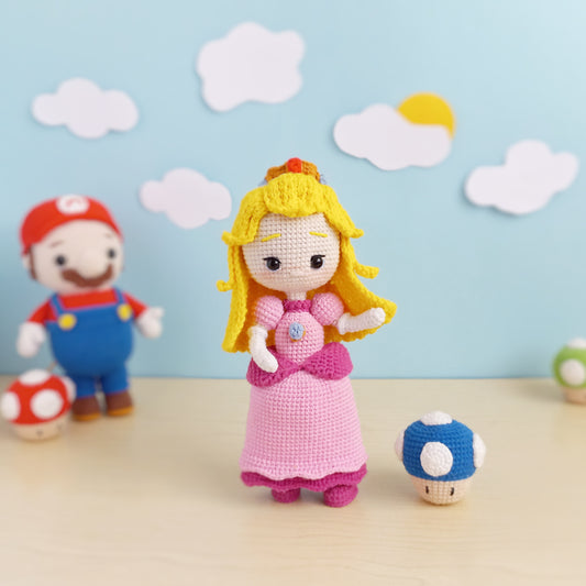 princess peach amigurumi pattern